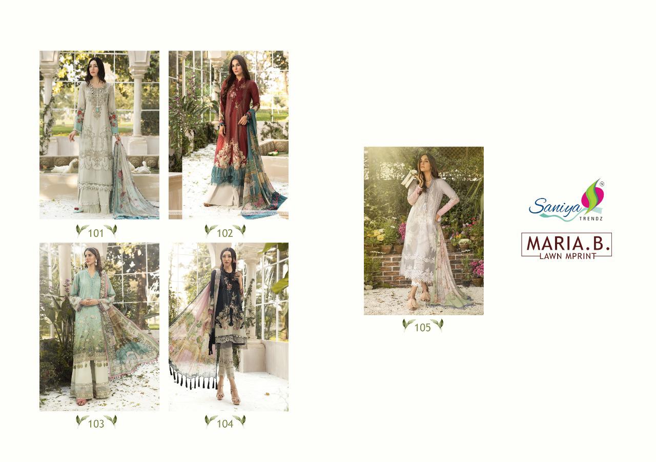 Saniya trends mariya b lawn mprint karachi dress material exporter