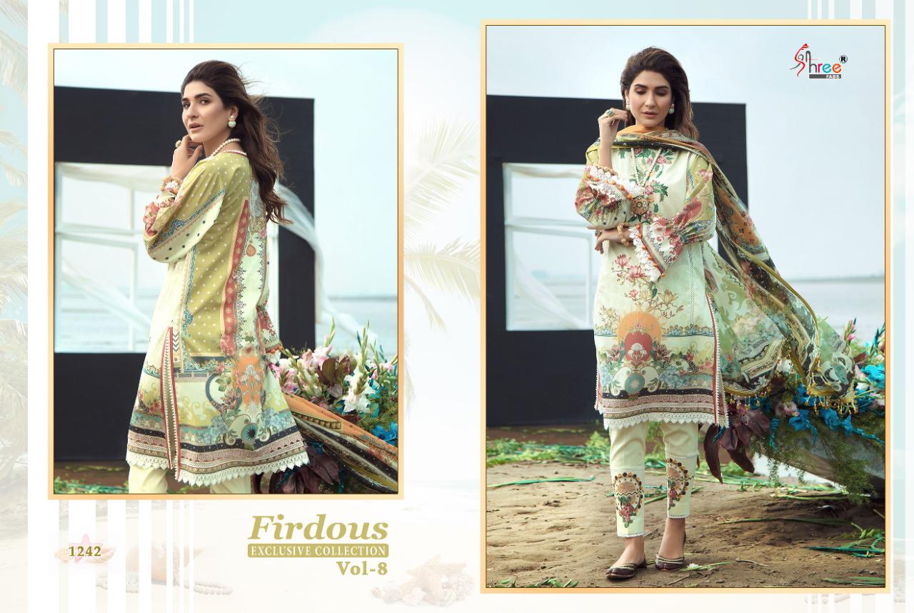 Shree fabs firdosh Exclusive collection vol 8 pakistani dress Material wholesaler