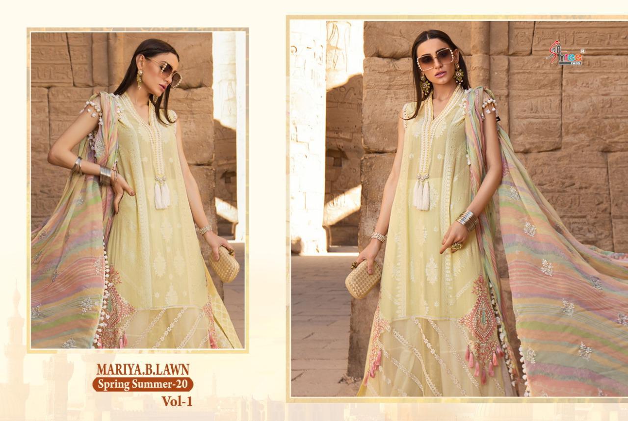 Shree fabs mariya b lawn spring summer 20 vol 1 pakistani dress Material exporter