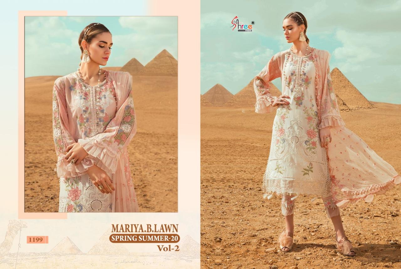 Shree fabs mariya b lawn spring summer 20 vol 2 Pakistani dress Material collection exporter