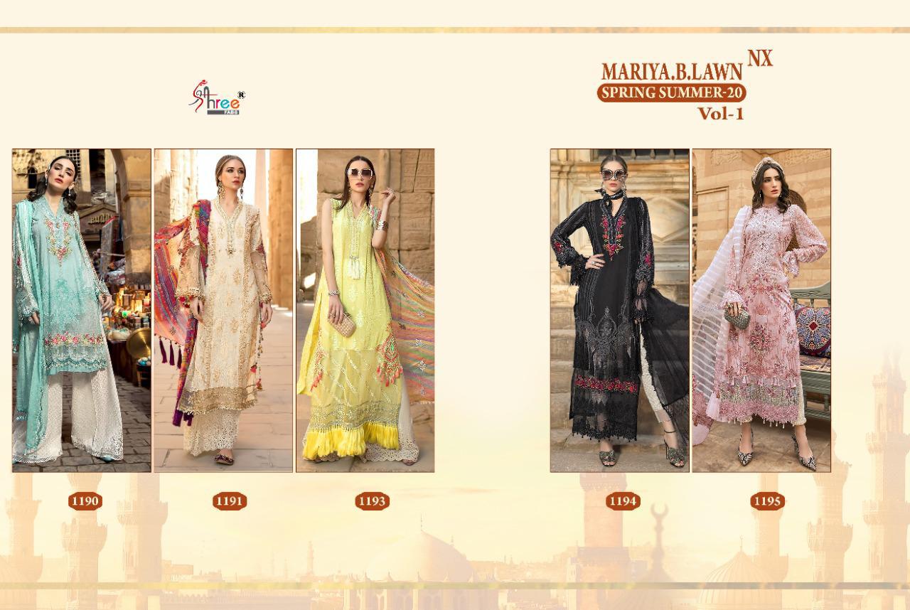 Shree fabs mariya b spring summer 20 vol 1 nx embroidered pakistani indian suits