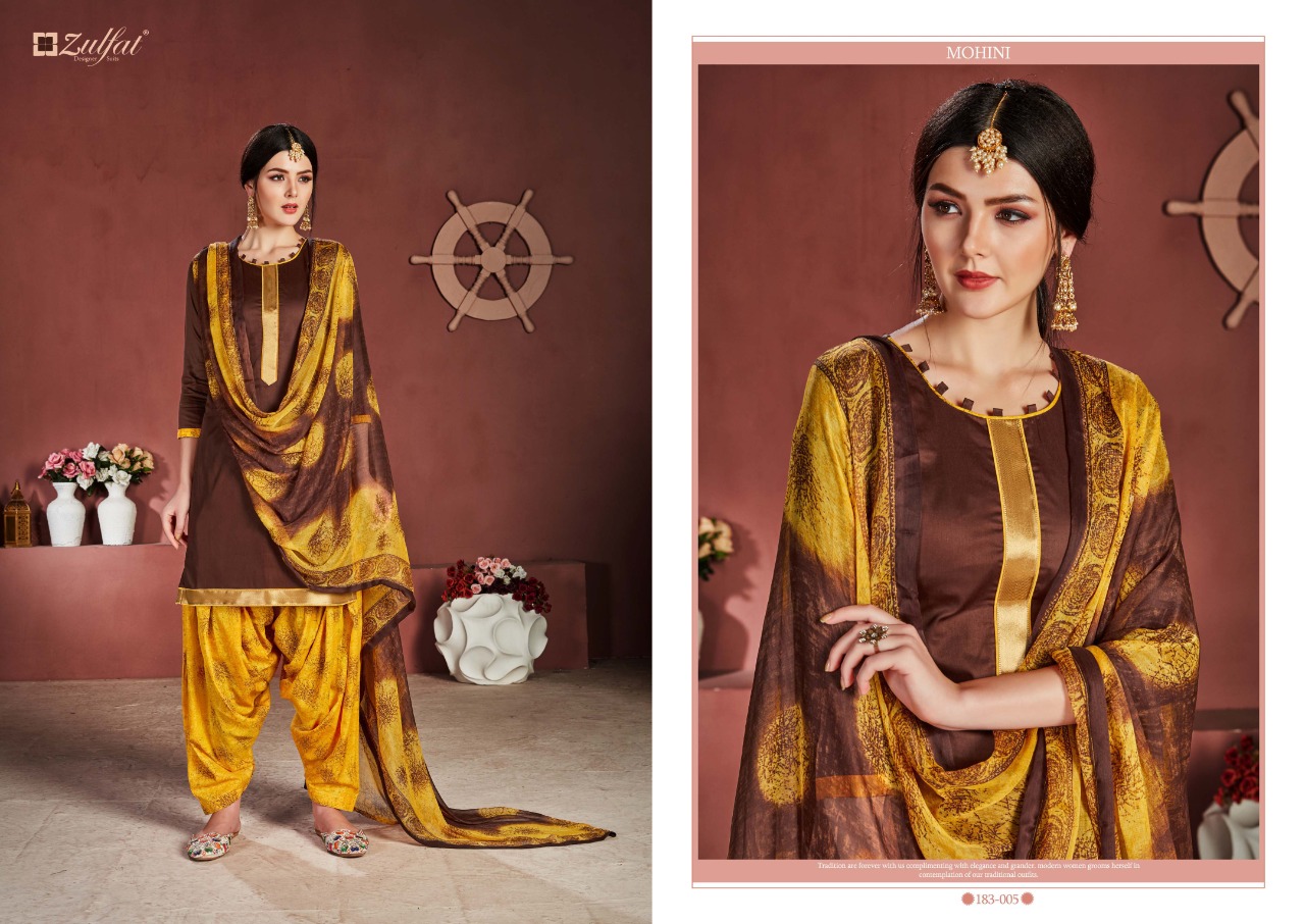 Zulfat designer studio mohini Cotton printed salwar suits Wholesaler