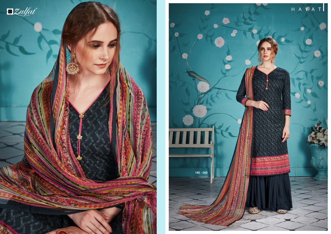 Zulfat Hayat embroidered cotton salwar kameez collection at wholesale prices