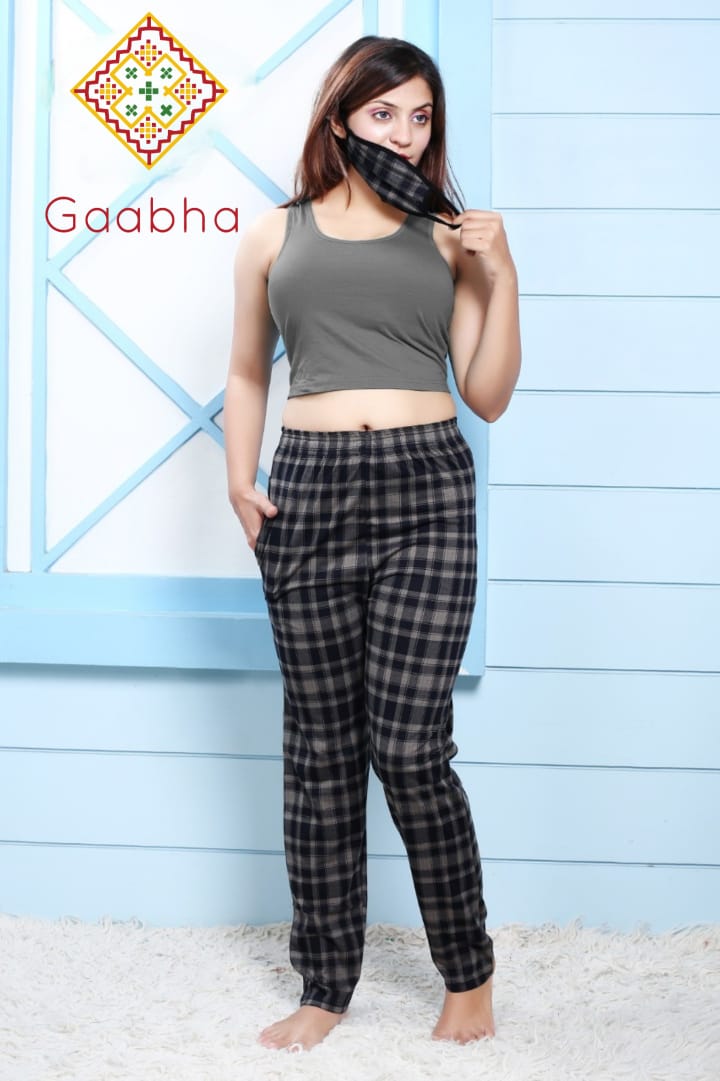 Gaabha bottoms with mask night wear comfort wear collection