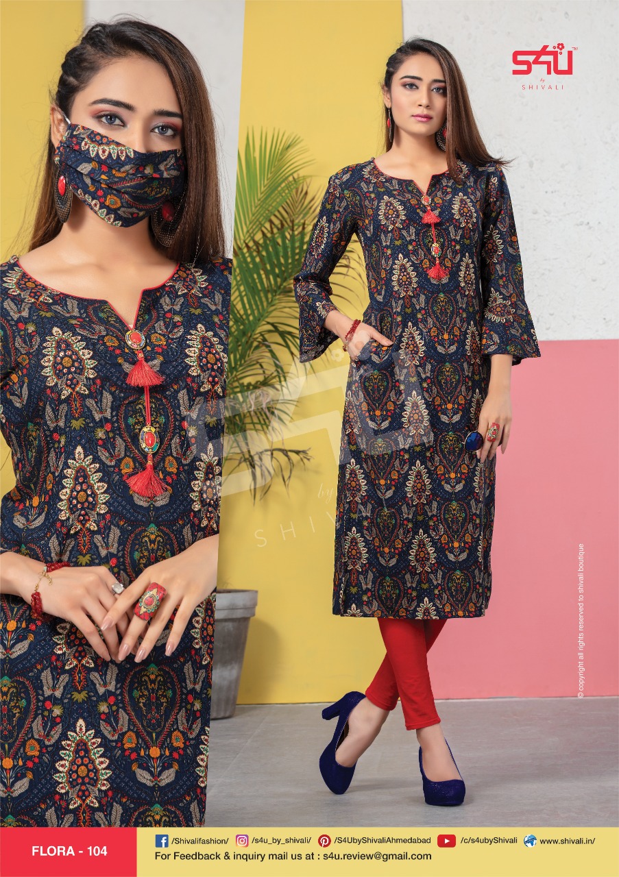 S4U by shivali presents flora beautiful designer kurties collection at Wholsale rates