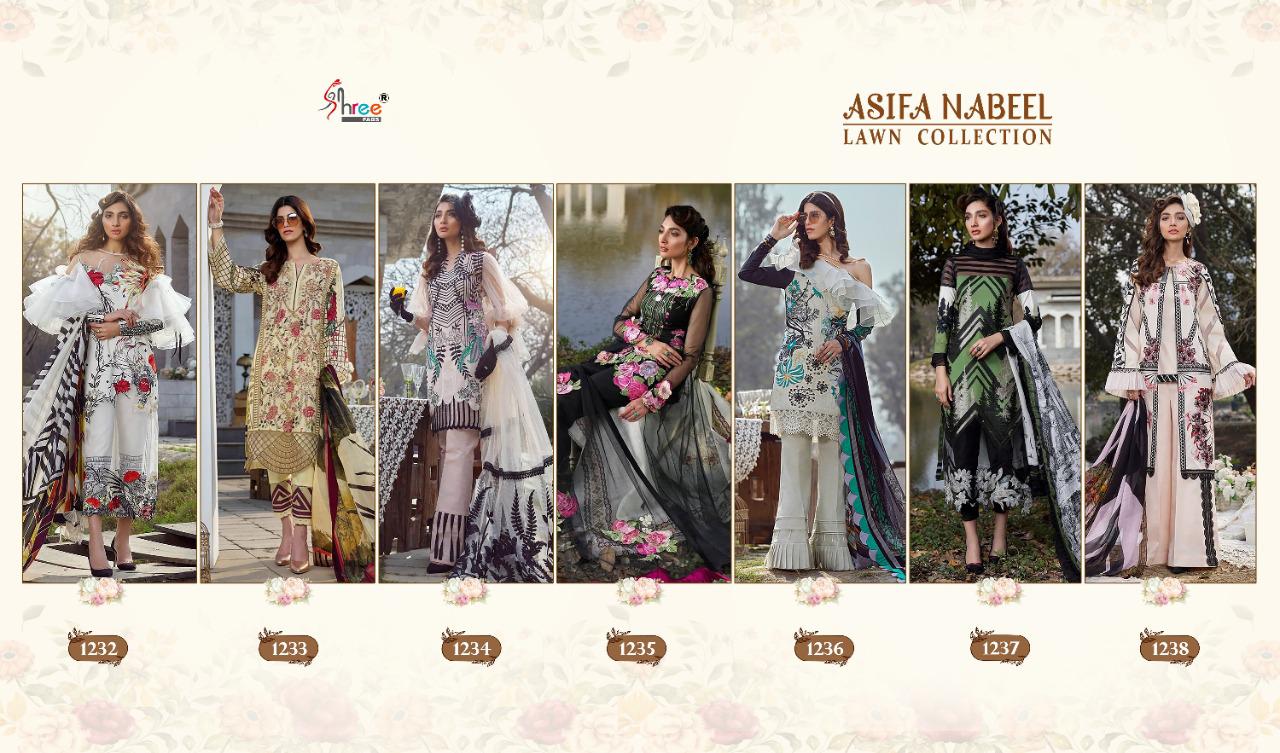 Shree fabs asifa nabeel lawn collection karachi salwar suits exporter