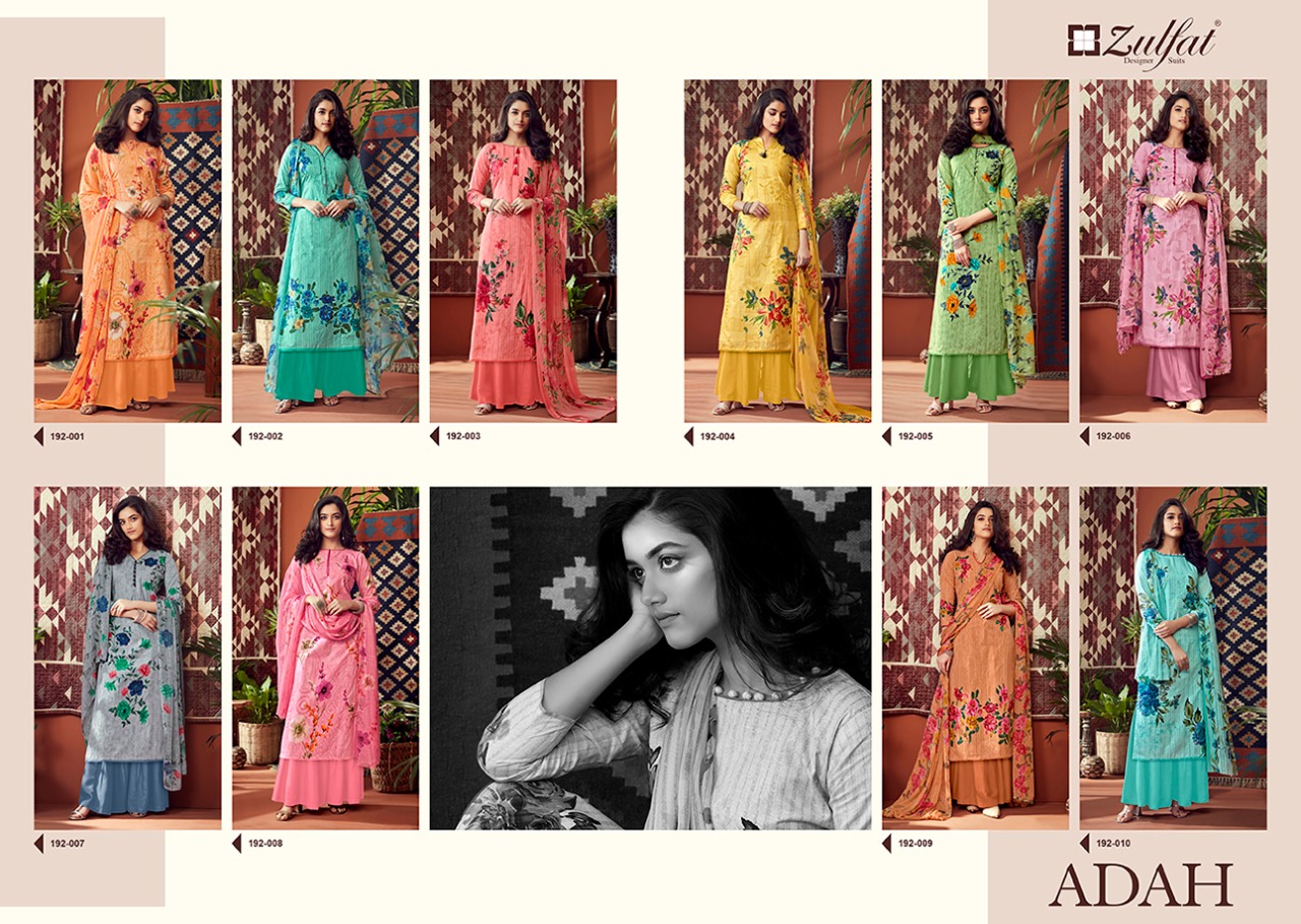 Zulfat designer studio adah vol 2 Cotton printed daily wear salwar suits supplier