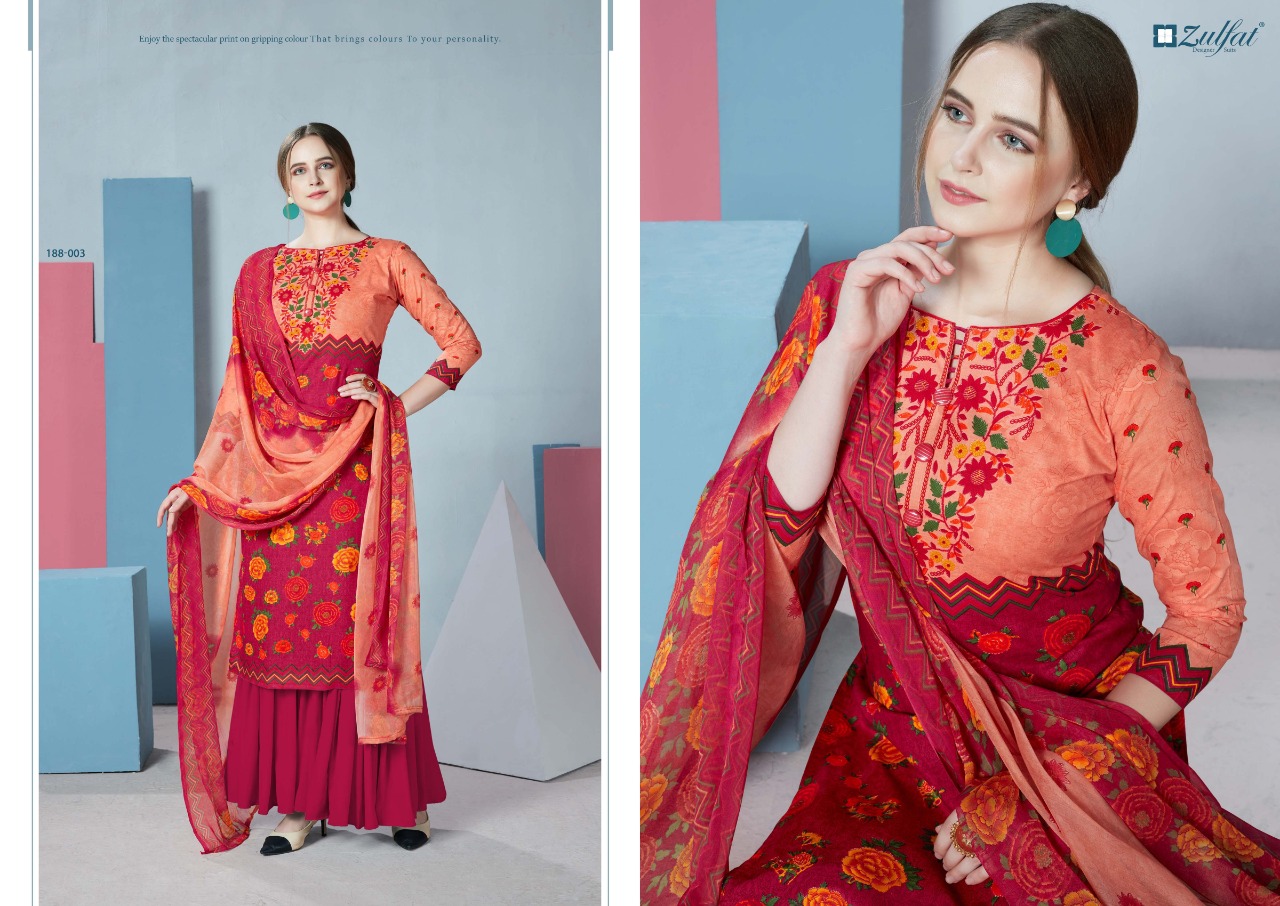 Zulfat designer studio florence printed salwar suits exporter