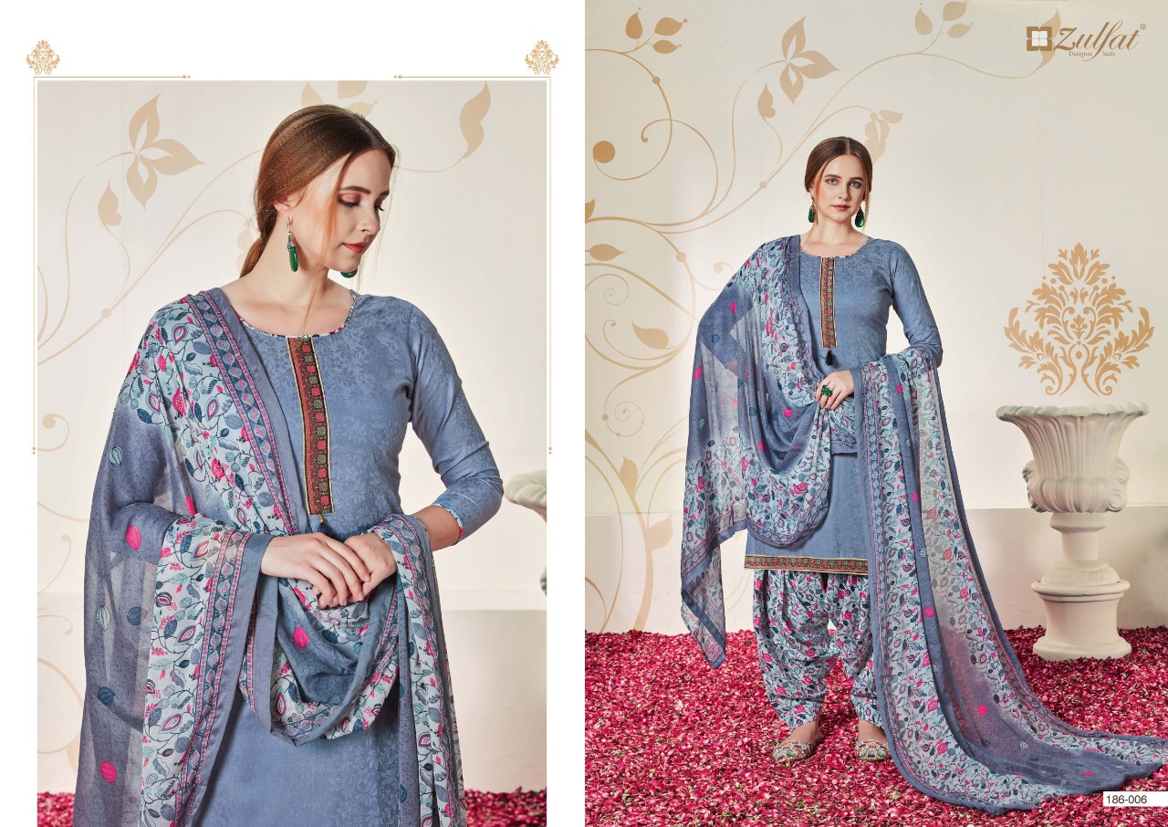 Zulfat designer studio Husna e patiyala cotton printed salwar kameez exporter
