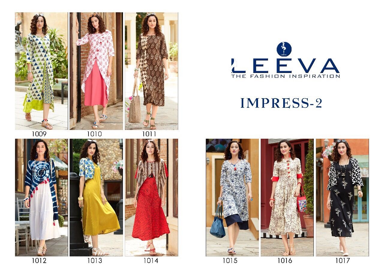 Leeva Impress Vol 2 Elegant Party Wear Kurties Collection