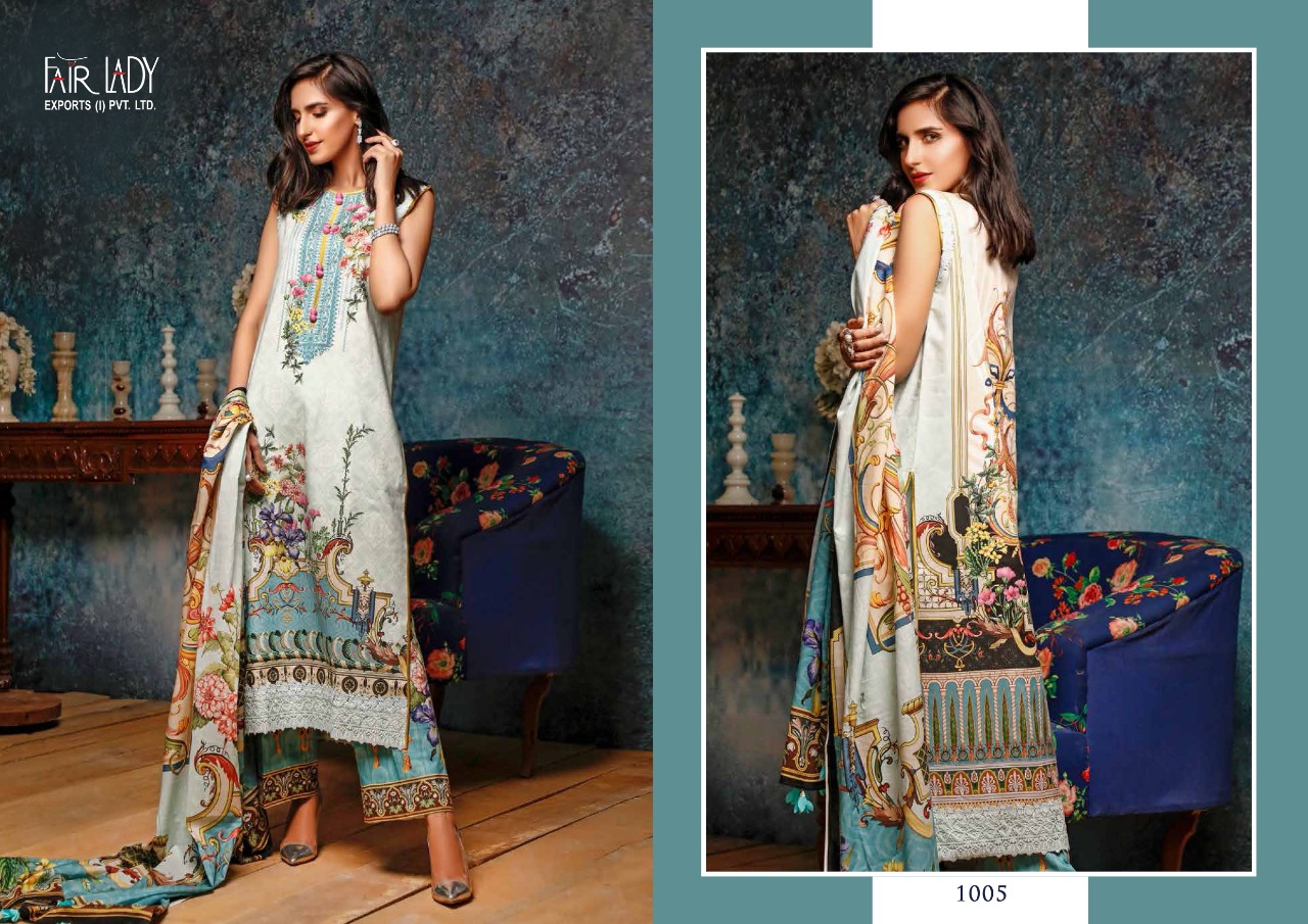 Fair lady firdous nx pure lawn cotton  embroidary salwar suit catalog