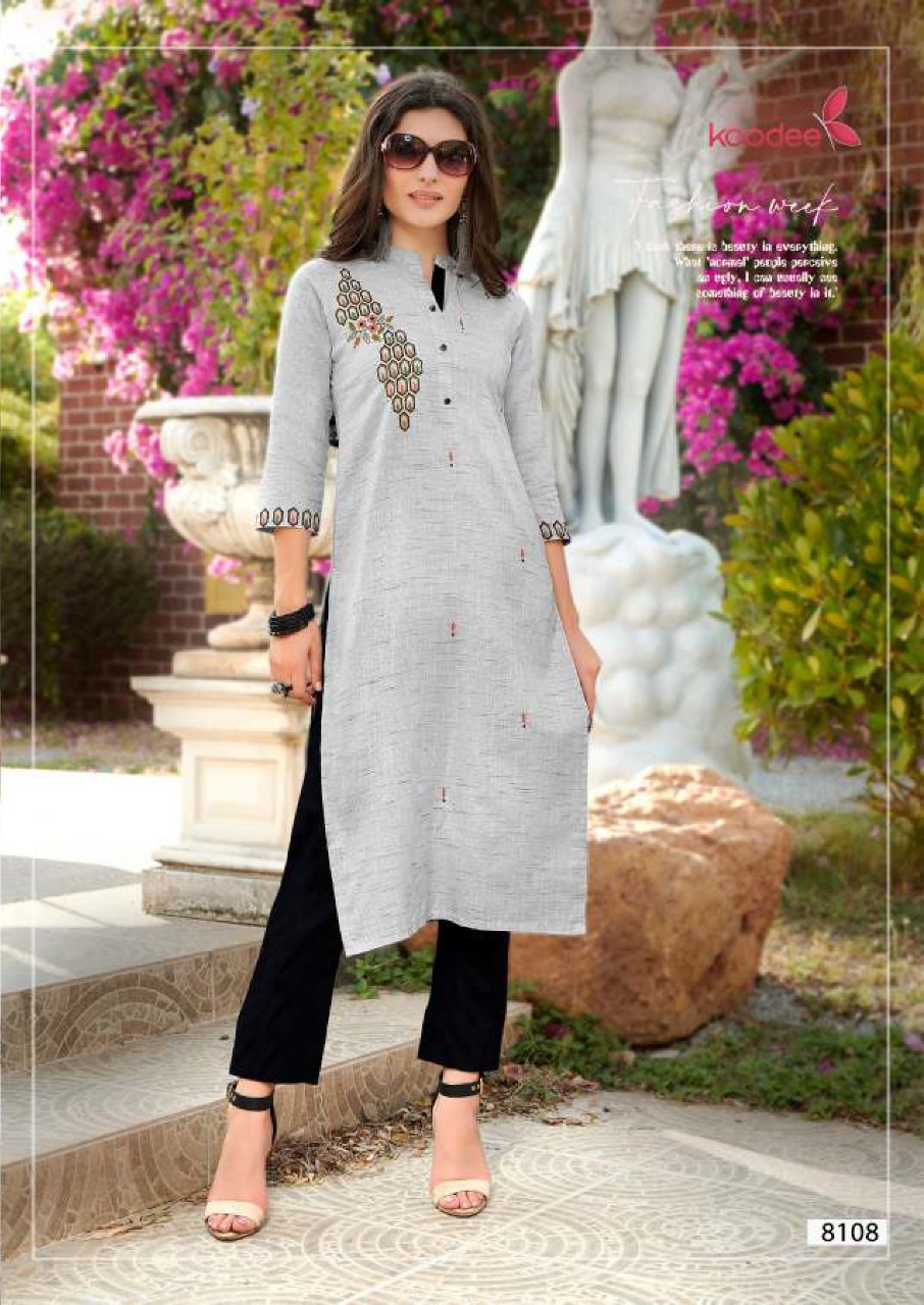 Koodee instagirl vol 4 kurti with pants fancy collection