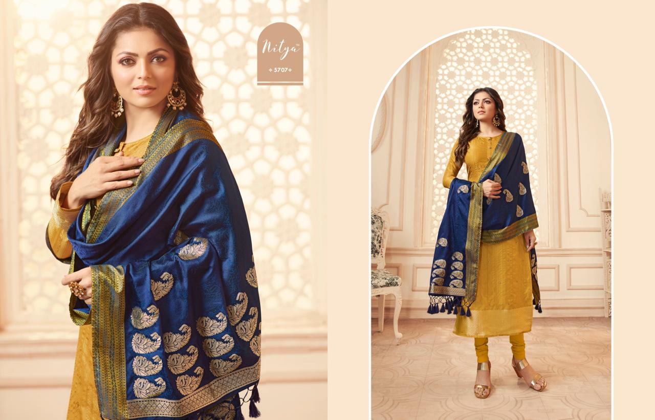 LT Fashion Nitya vol 157 charming and Stylish classy look silk Jacquard beautifull Salwar suits
