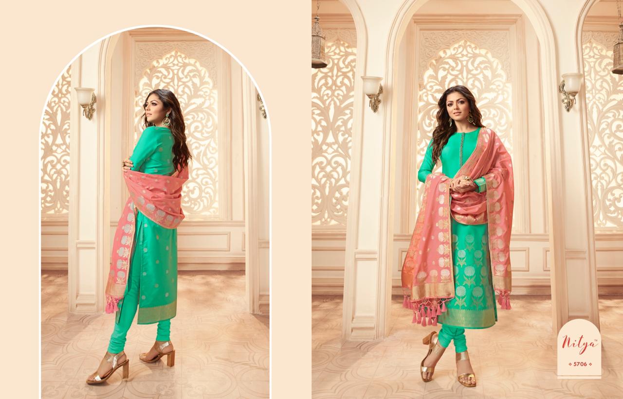 LT Fashion Nitya vol 157 charming and Stylish classy look silk Jacquard beautifull Salwar suits