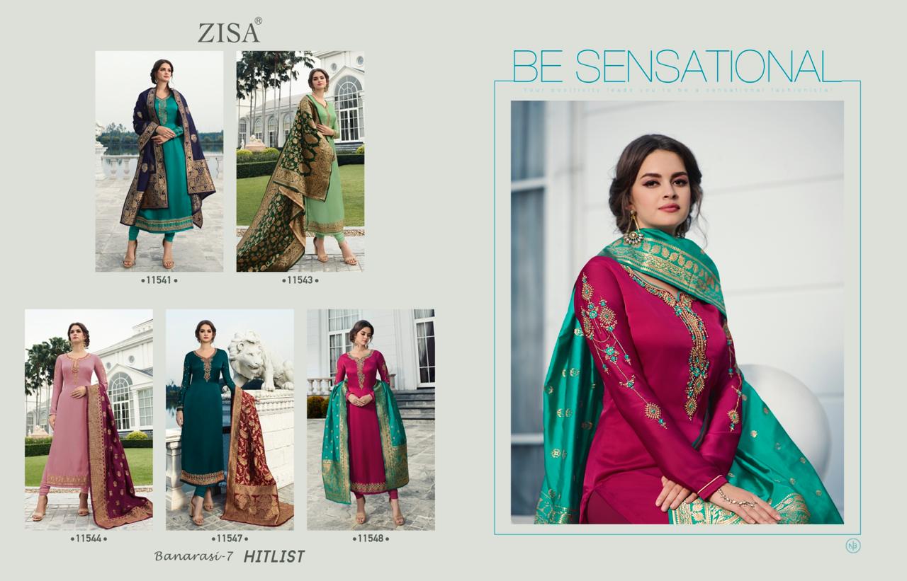 Meera trendz zisa banarasi vol 7 salwar suit Material at best price