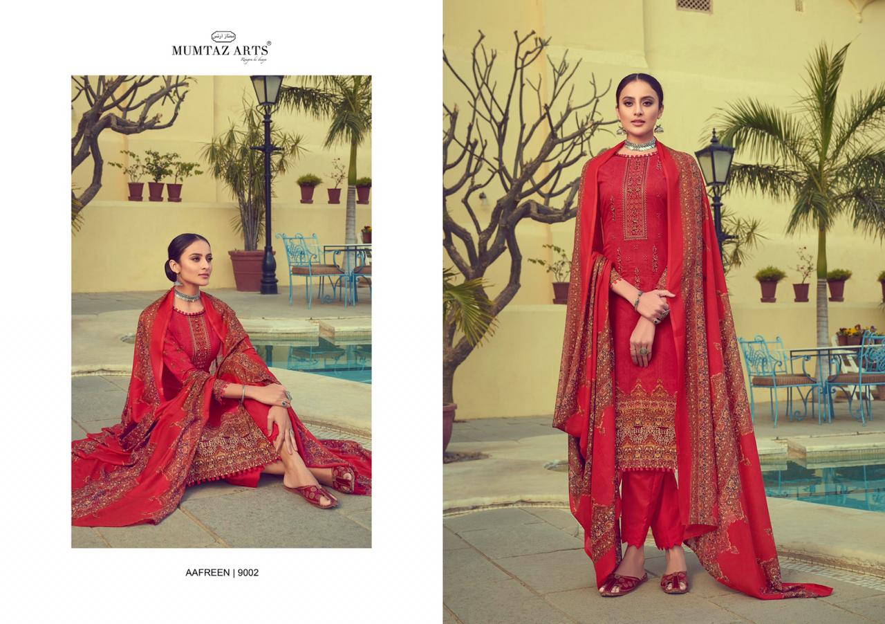 Mumtaz arts aafreen nx embroidered Karachi dress Material exporter