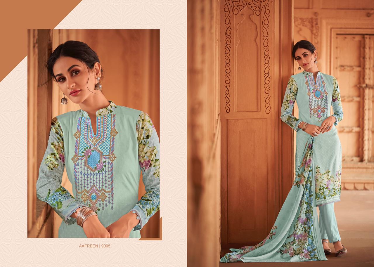 Mumtaz arts aafreen nx embroidered Karachi dress Material exporter
