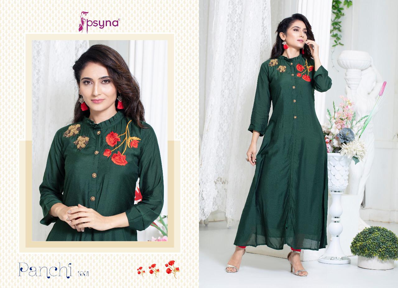 Psyna panchi long straight fancy Kurties Collection