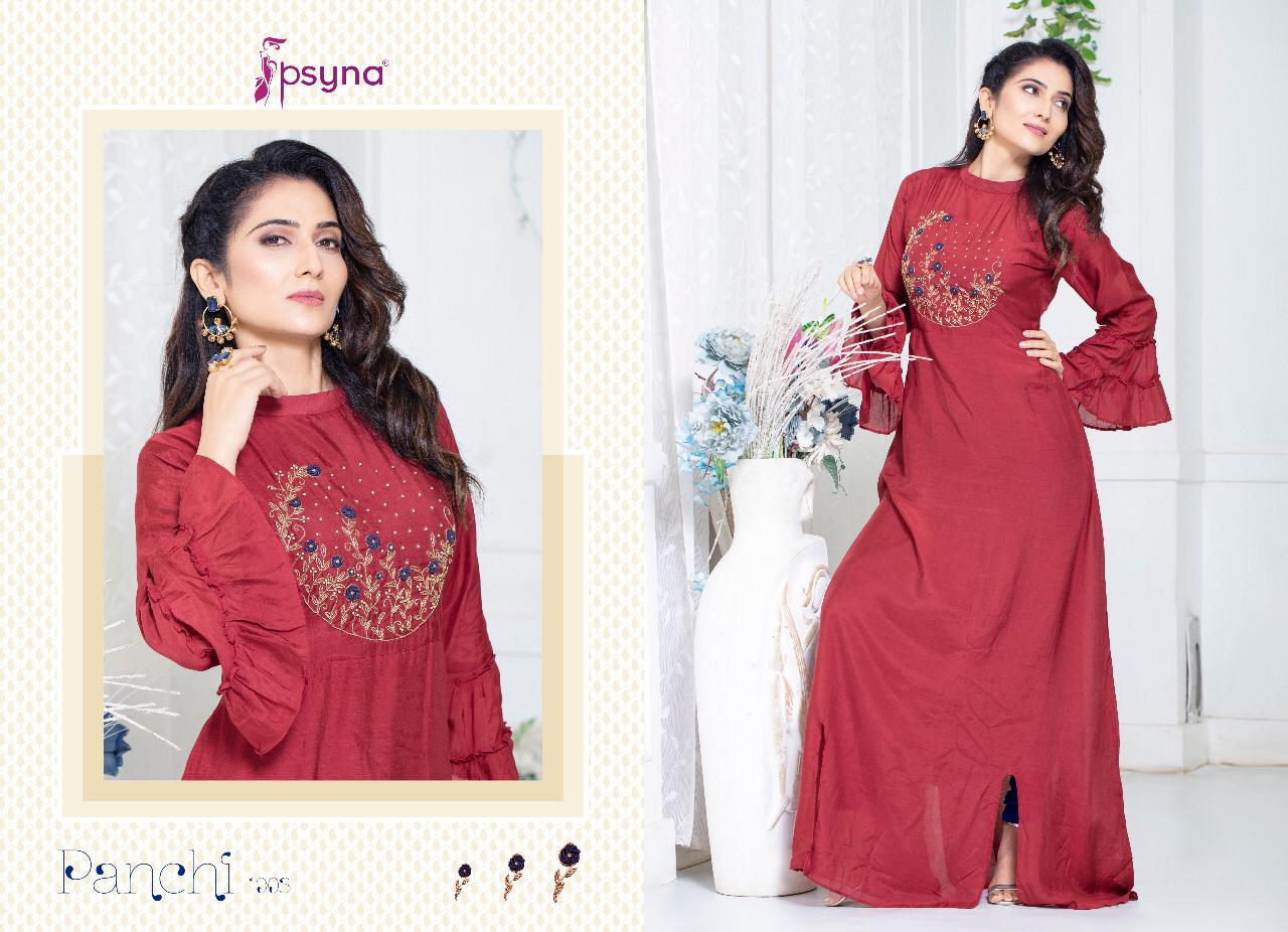 Psyna panchi long straight fancy Kurties Collection