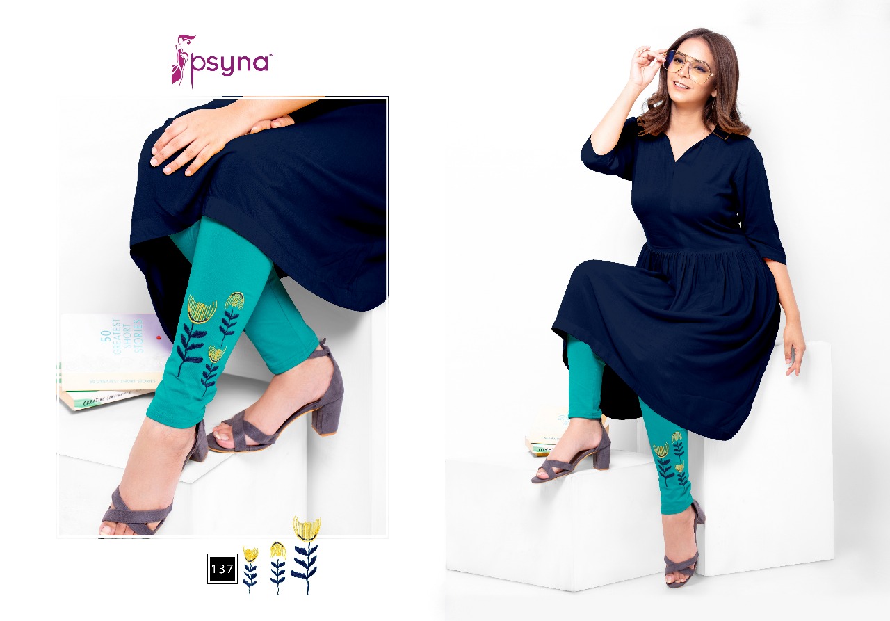 Psyna presents embrodiery leggings 7 beautiful fancy collection of leggings