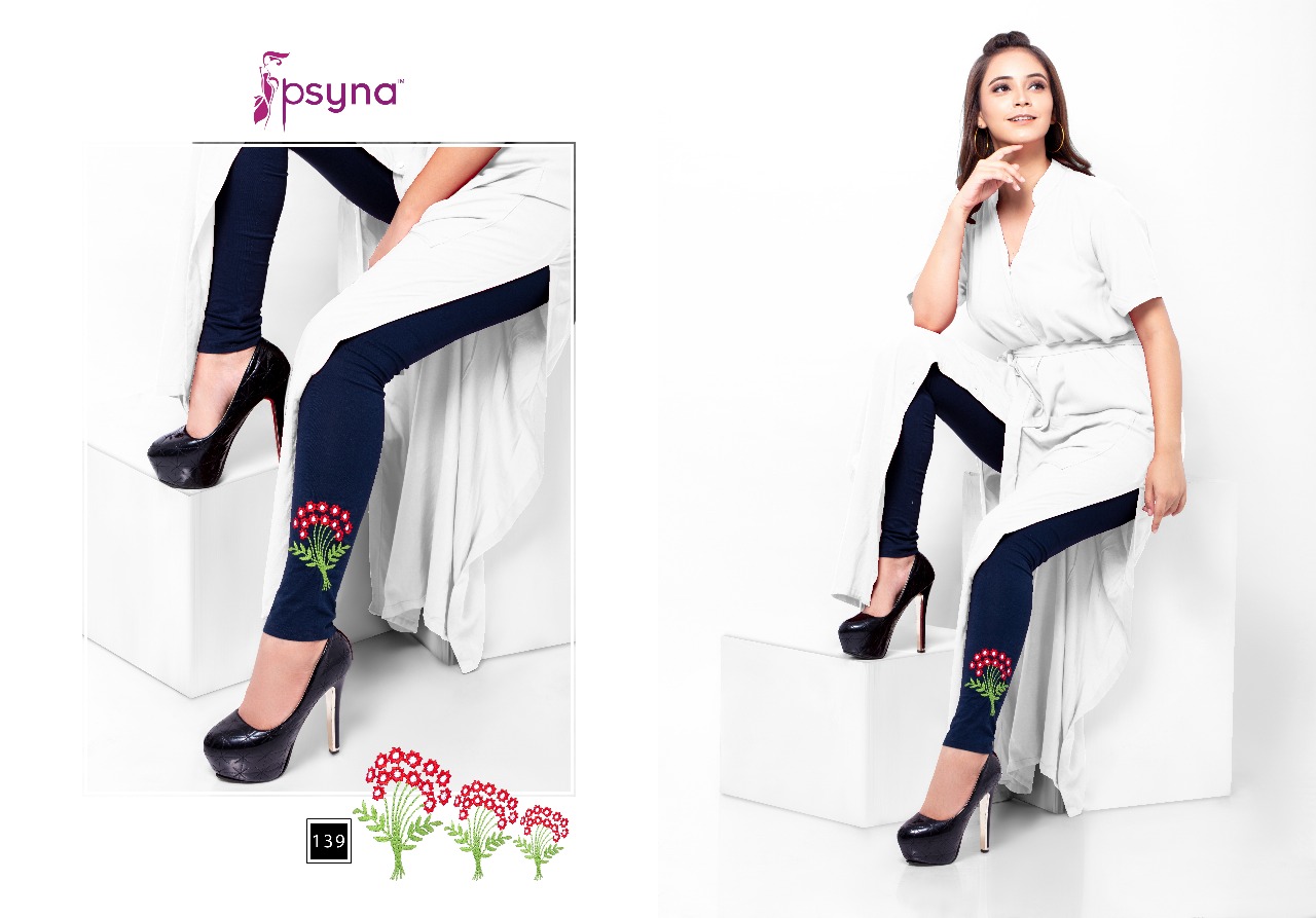 Psyna presents embrodiery leggings 7 beautiful fancy collection of leggings