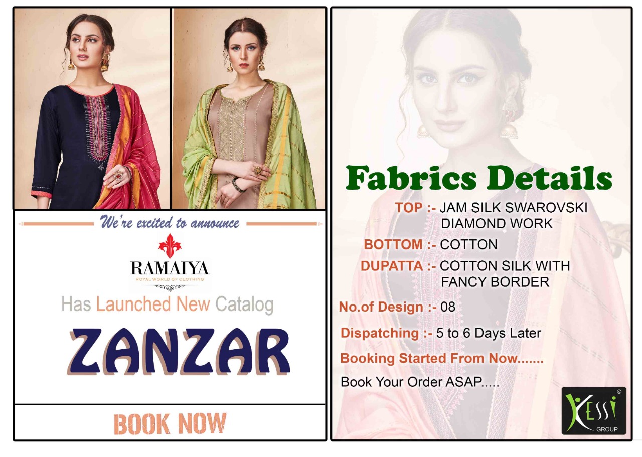 Ramaiya zanzar classy catchy look Embroidered work Salwar suits