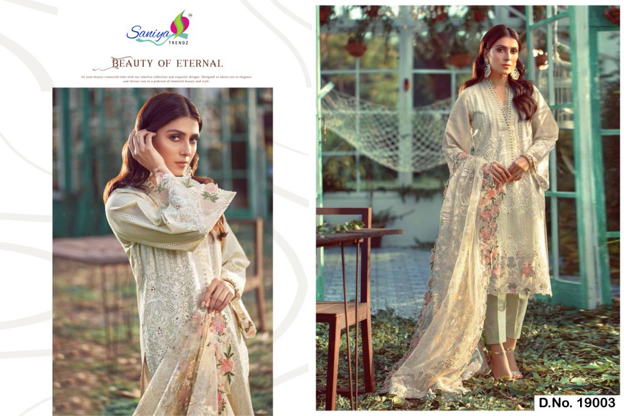 Saniya trendz lelaf premium lawn pakistani style salwar suit collection