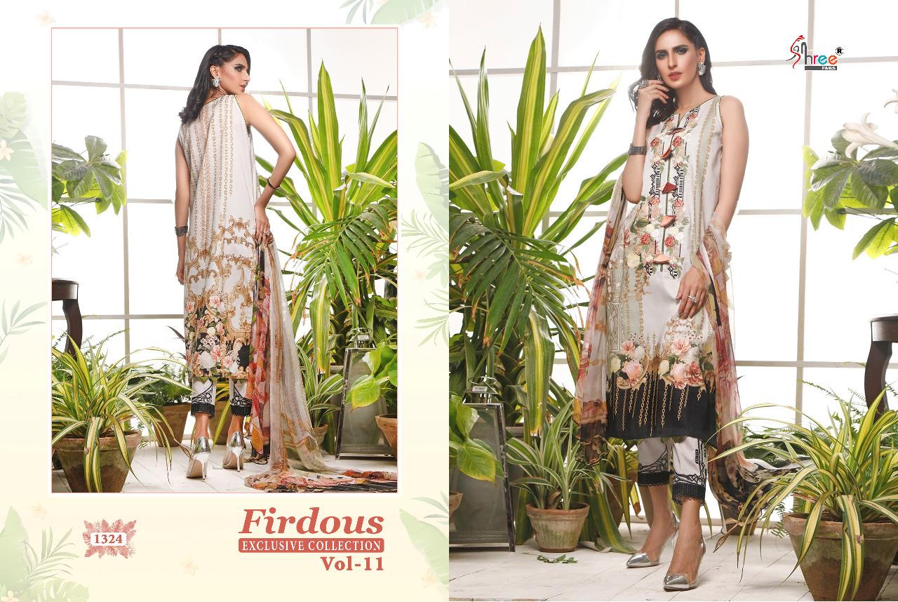 Shree fabs firdous Exclusive collection vol 11 digital printed cotton pakistani dress Material wholesaler