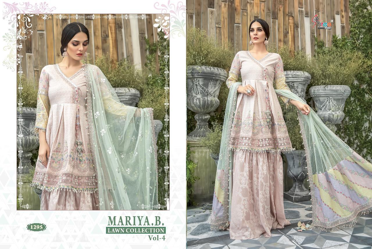 Shree fabs maria b lawn collection vol 4 cotton printed salwar kameez collection