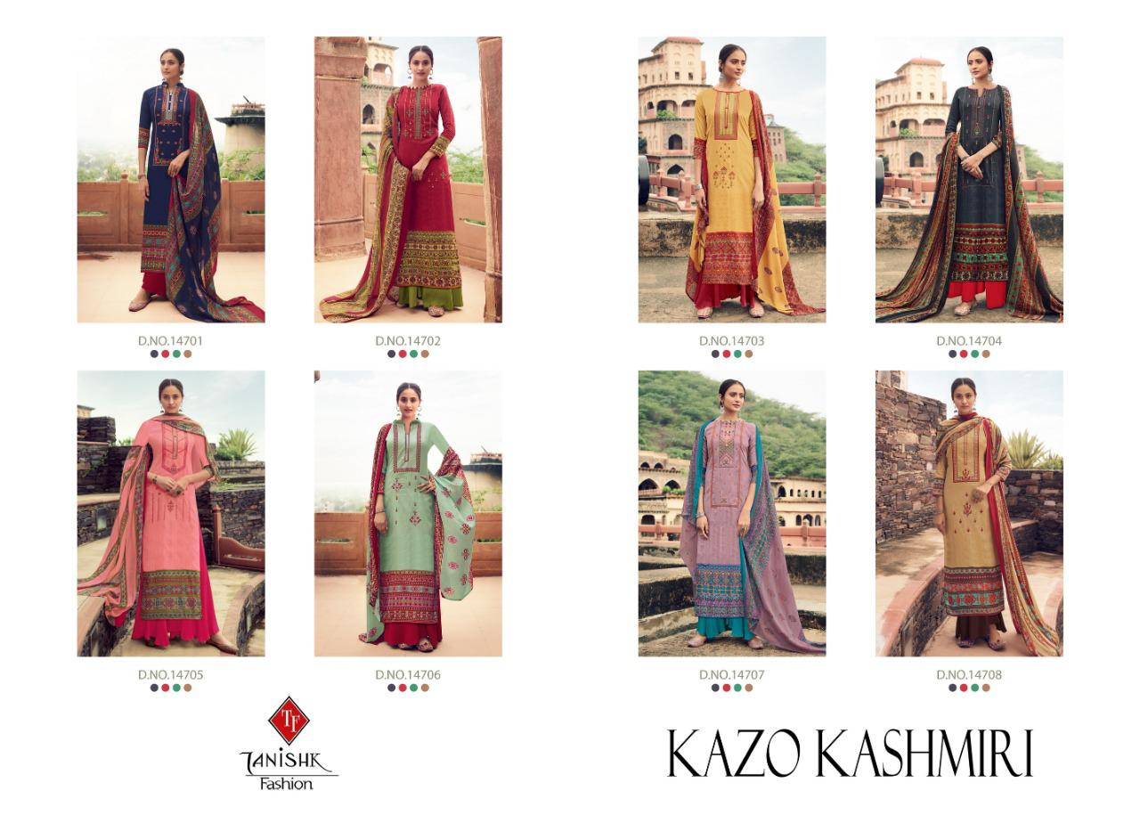 Tanishk fashion kazo kashmiri jam silk embrodery designer kurti catalog