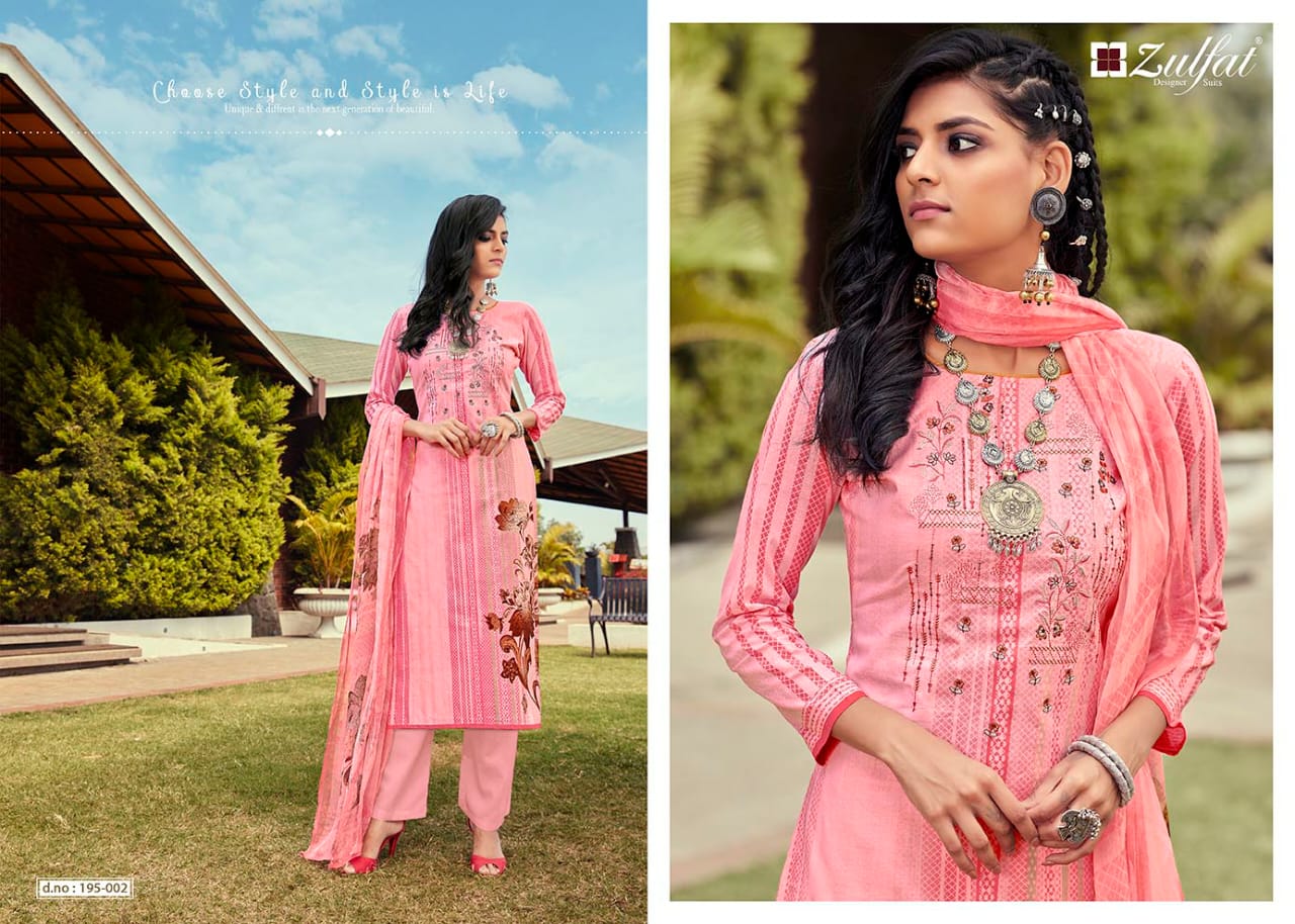 Zulfat designer studio romani designer printed salwar suits Material at wholesale rate
