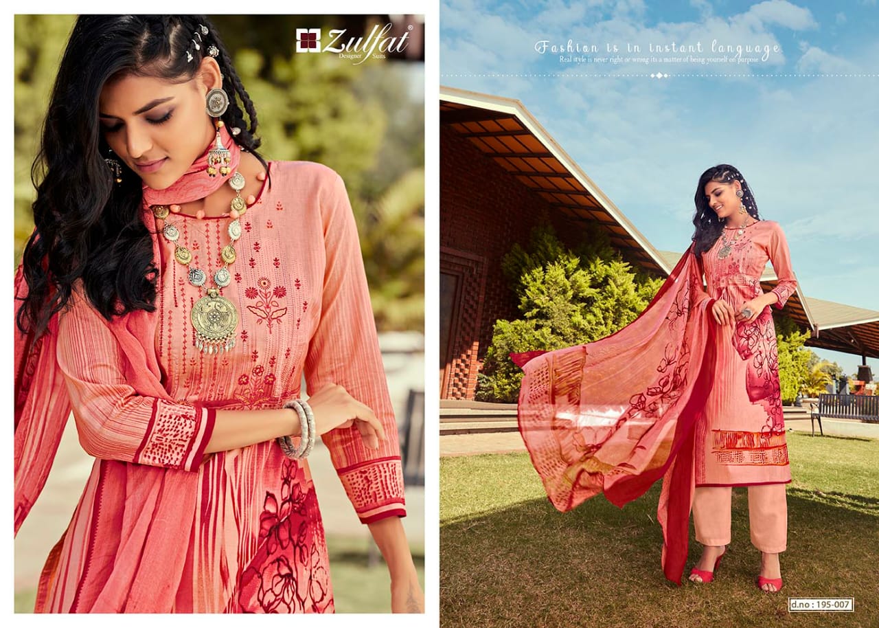 Zulfat designer studio romani designer printed salwar suits Material at wholesale rate