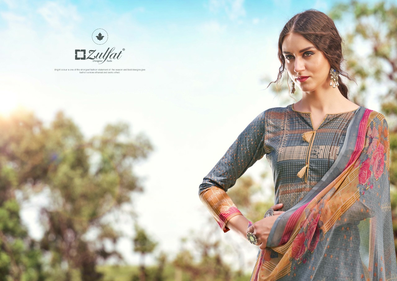 Zulfat designer studio adah cotton printed salwar suits exporter