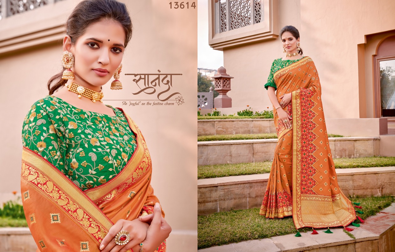 mahotsav nayonika 13600 sries  dhaanvi fency silk saree catalog