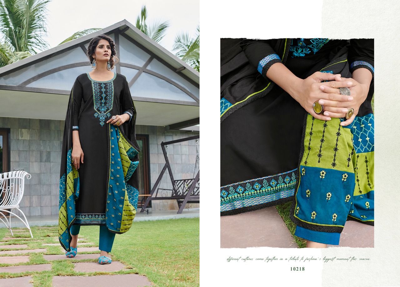 Ramaiya (Kessi Fabrics Pvt. Ltd.) Green Valley cotton graceful salwar suit catalog