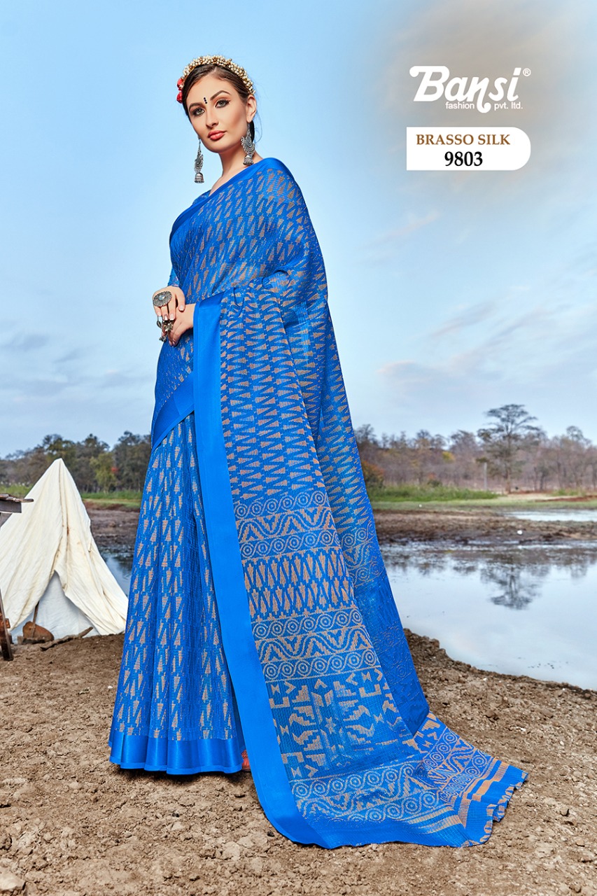 bansi saree Brasso Silk affordable price printed saree catalog