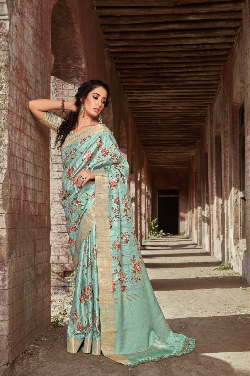 bansi saree irra Linen Kora Cotton elegant style saree catalog