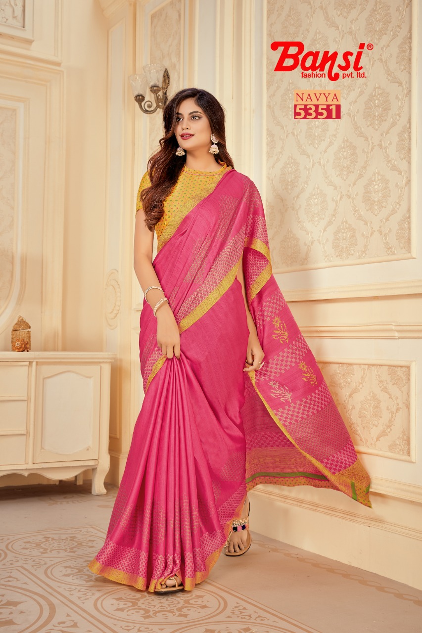 bansi saree navya satin printed affordable price saree catalog