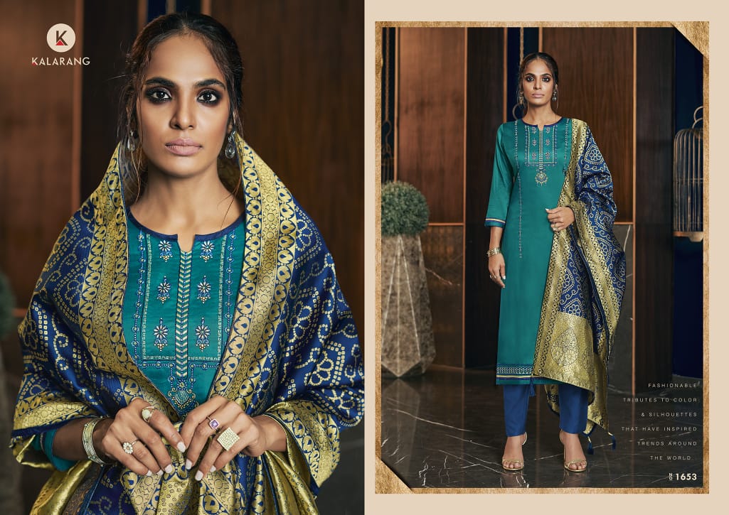 Kalarang Malvika vol 3 embroidered cotton salwar suits Material catalog