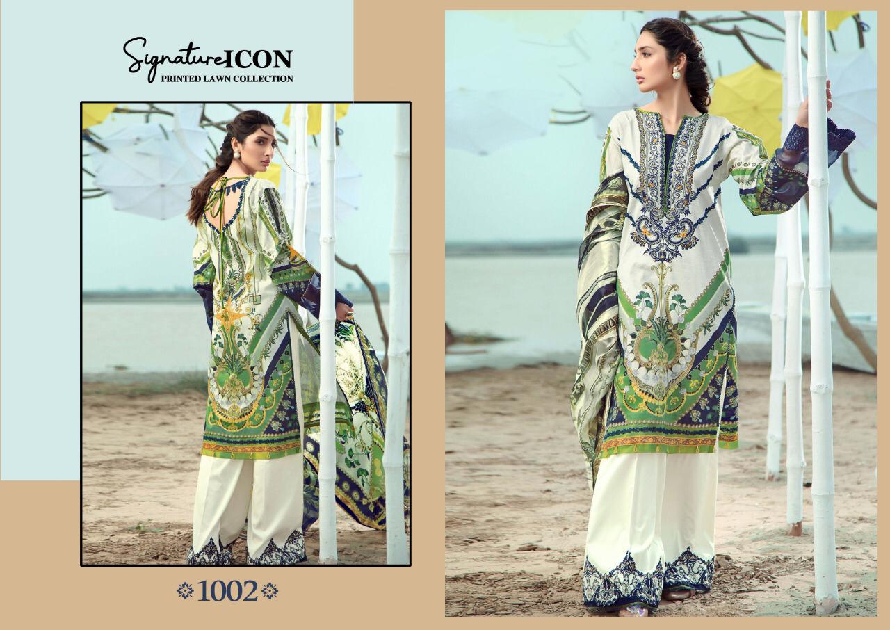 karachi cotton signature icon lawn collection vol 1 exclusive print  salwar suit catalog
