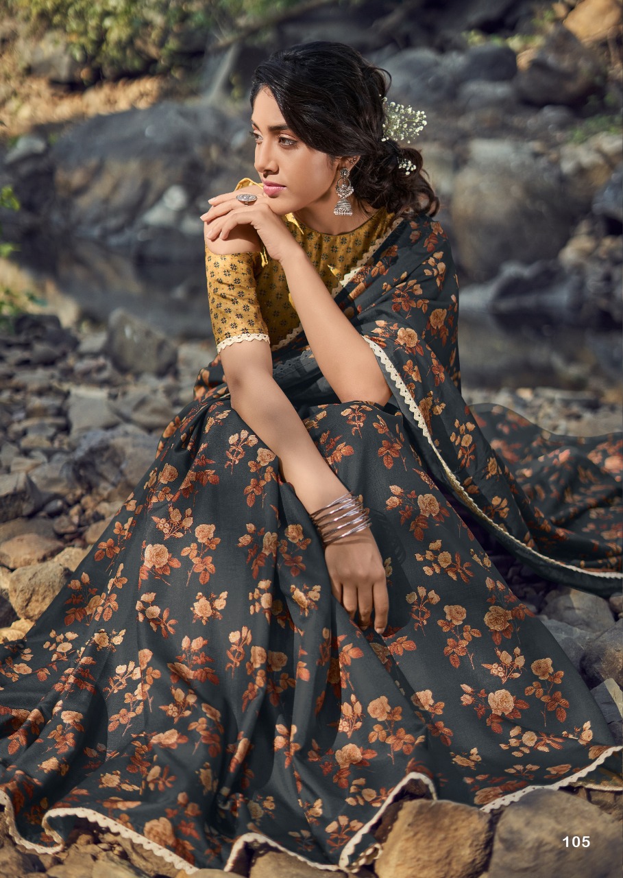 l t fashion shailey silk exclusive print saree catalog