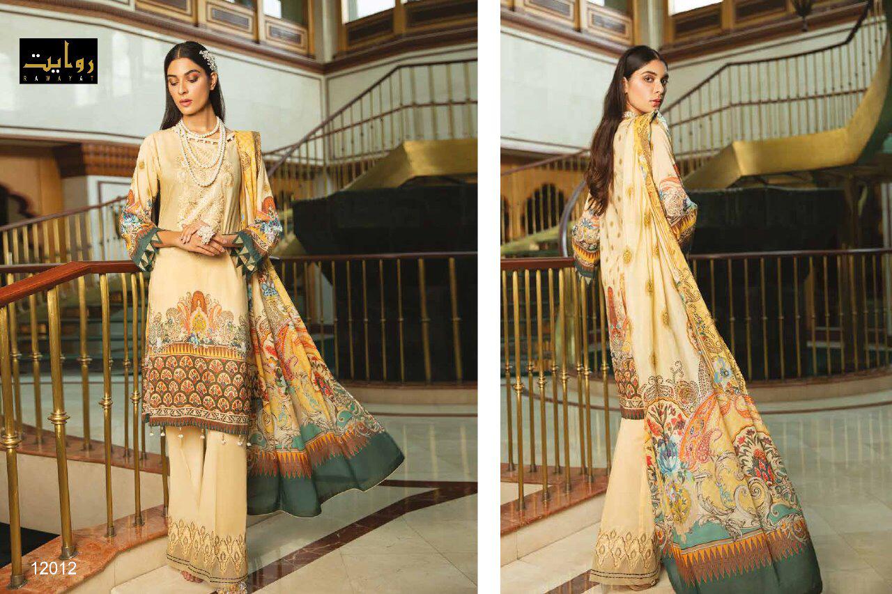 rawayat Binaas Luxury Lawn Collection 2020 chiffon dup pure jam authentic fabric salwar suit catalog