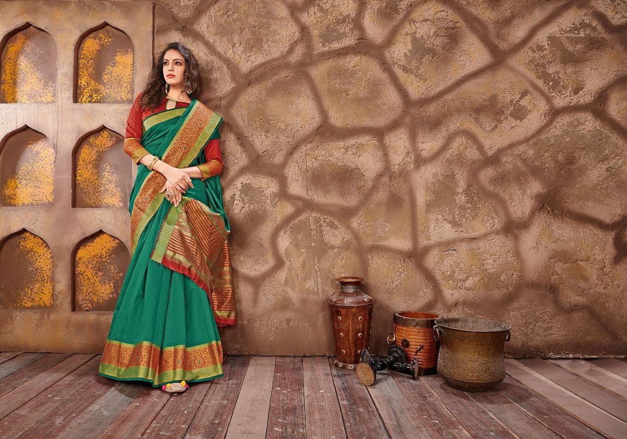 saroj choklet cotton silk regal look saree catalog