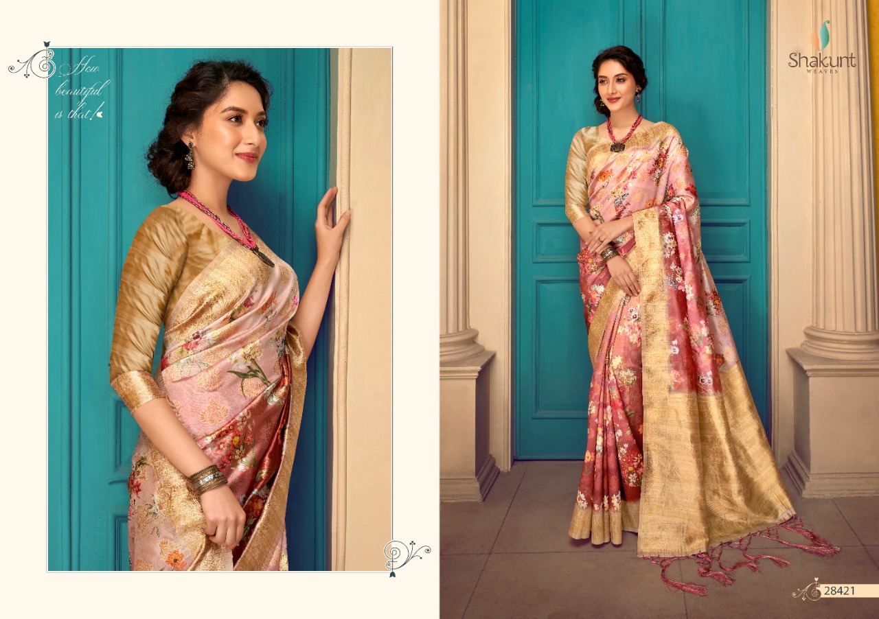 shakunt tulip cotton rich look saree catalog