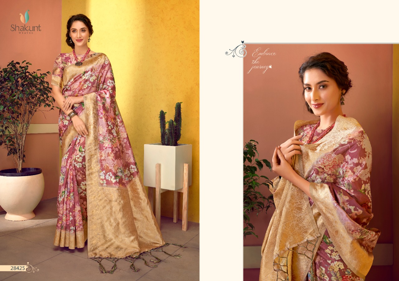 shakunt tulip cotton rich look saree catalog