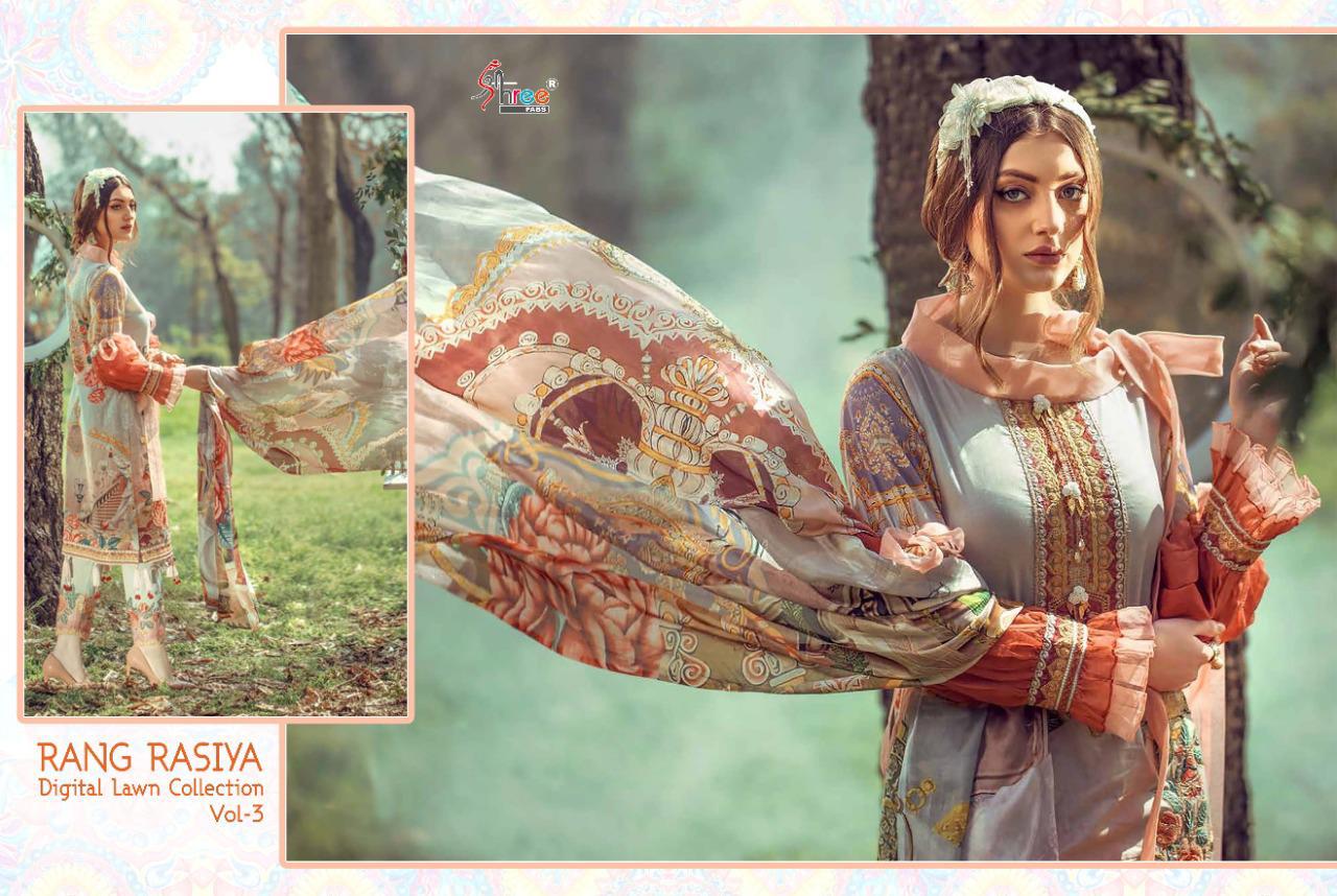 Shree Fabs rang rasiya vol 3 jam cotton pakistani attractive print salwar suits catalog