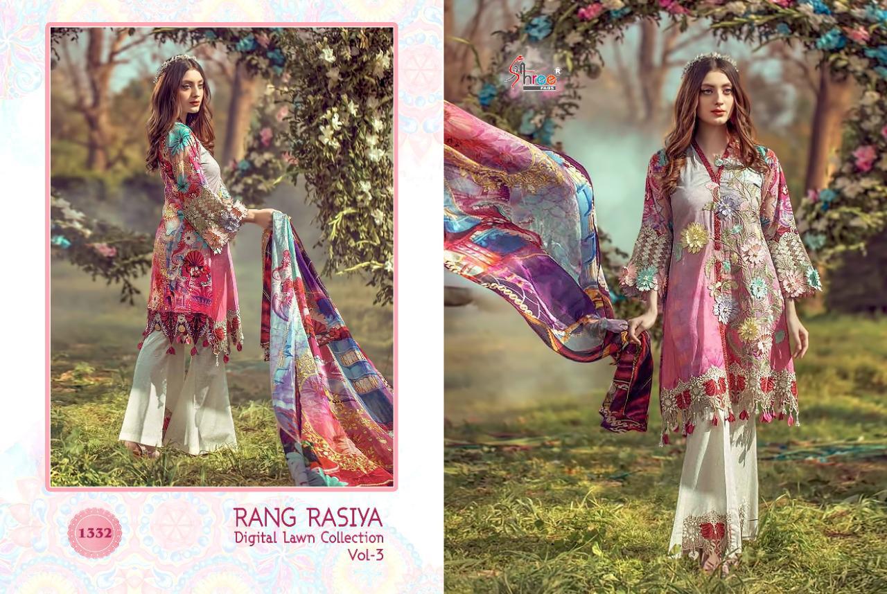 Shree Fabs rang rasiya vol 3 jam cotton pakistani attractive print salwar suits catalog