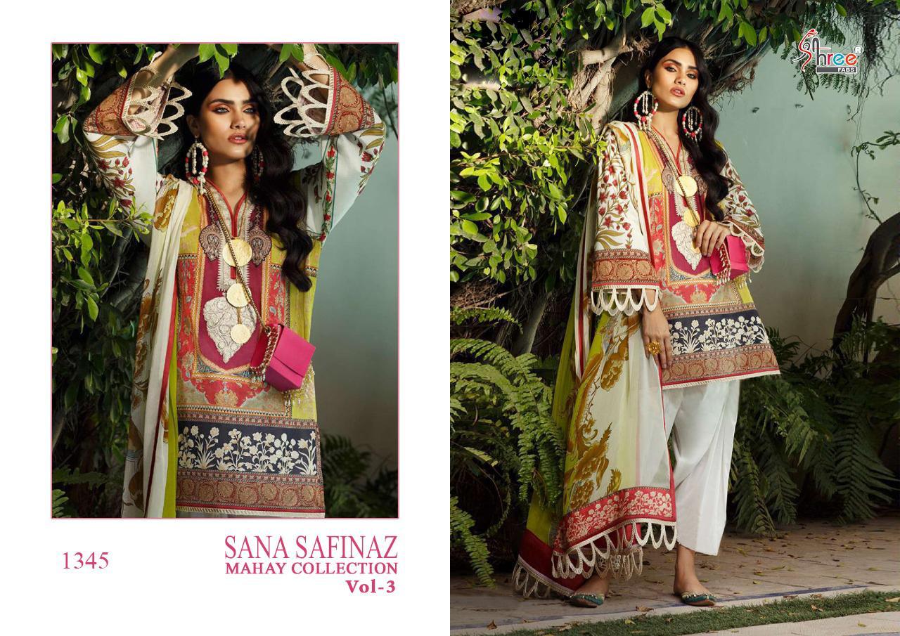 shree fabs sana safinaz mahay collection vol 3 attractive embroidery chiffon duptta  salwar suit catalog