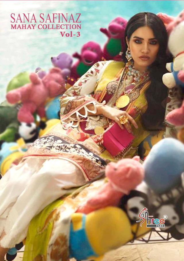 shree fabs sana safinaz mahay collection vol 3  cotton duptta  salwar suit catalog