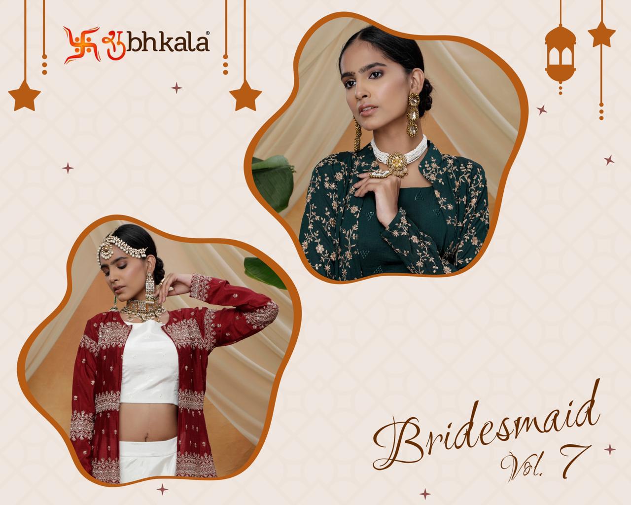 shubhkala bridesmaid vol 7 gorgeous look lehenga catalog